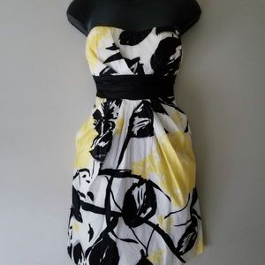 Black White Yellow WimensTube Dress Size Medium